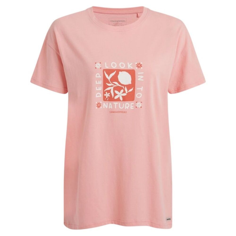 Craghoppers Womens/Ladies Yago Deep Look Into Nature T-Shirt / Shell Pink